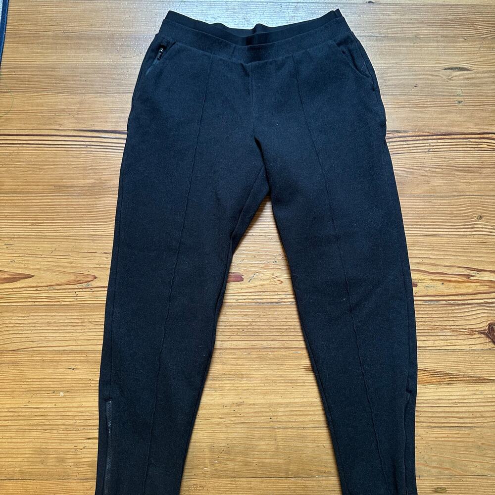 Athleta black heather gray pintuck elastic waistband pant SIZE‎ M